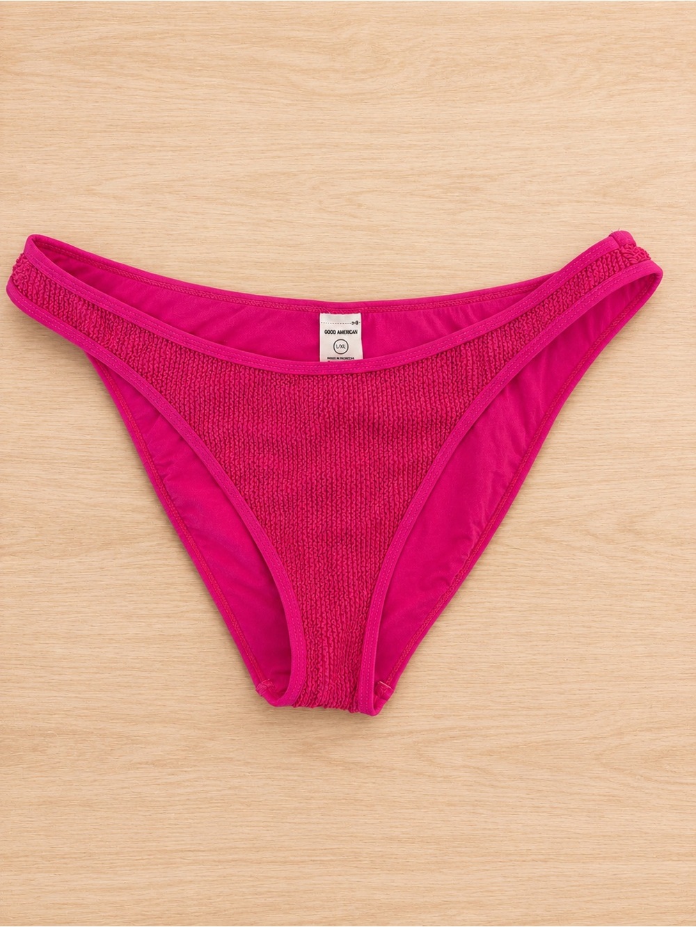 NWT Good American Always Fits Bikini Bottom Pink Glow Size L/XL - Picture 3 of 8